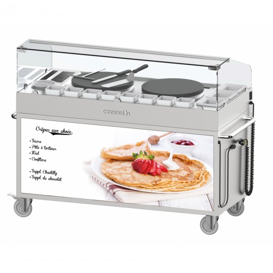 Chariot à crêpière double 40 encastrée Casselin-mondialchr.com