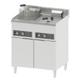 Friteuse électrique professionnelle 2x16L sur pieds-mondialchr.com