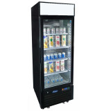 Armoire réfrigérée vitrée positive 610L Noir Atosa-mondialchr.com