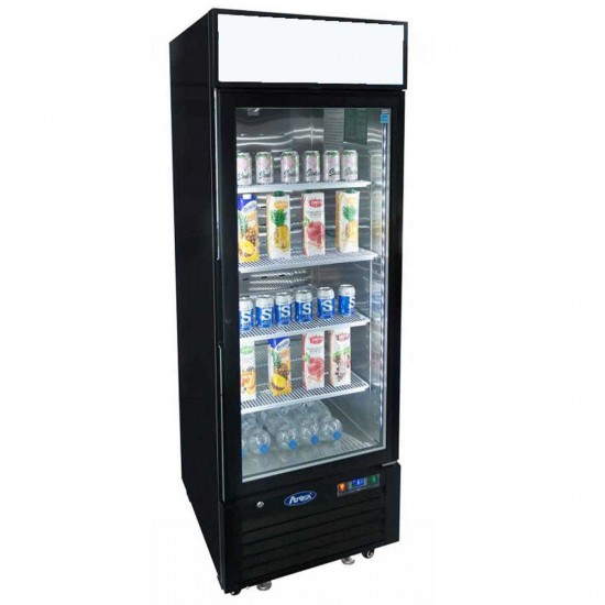 Armoire réfrigérée vitrée positive 610L Noir Atosa-mondialchr.com