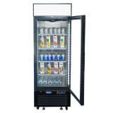 Armoire réfrigérée vitrée positive 610L Noir Atosa-mondialchr.com