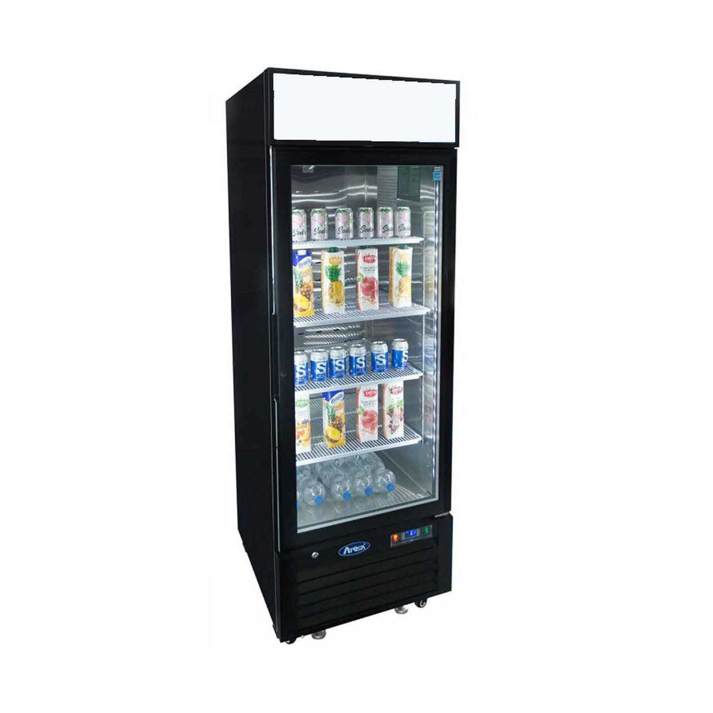 Armoire réfrigérée vitrée négative 610L Noir Atosa-mondialchr.com