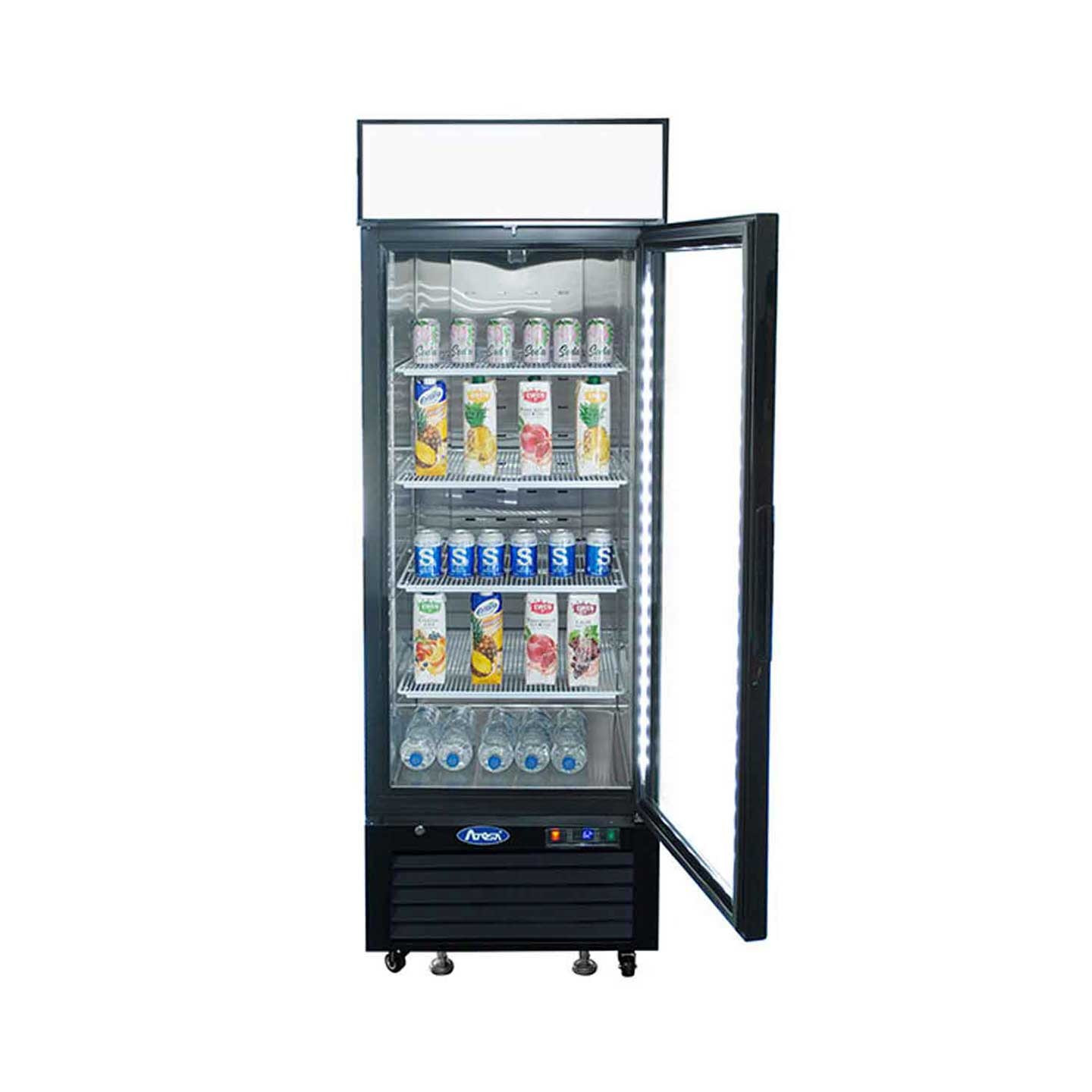 Armoire réfrigérée vitrée négative 610L Noir Atosa-mondialchr.com