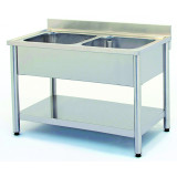 Plonge inox 2 bacs P.600mm