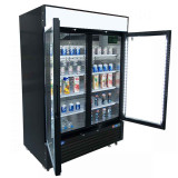 Armoire réfrigérée vitrée négative 1300L Noir Atosa-mondialchr.com