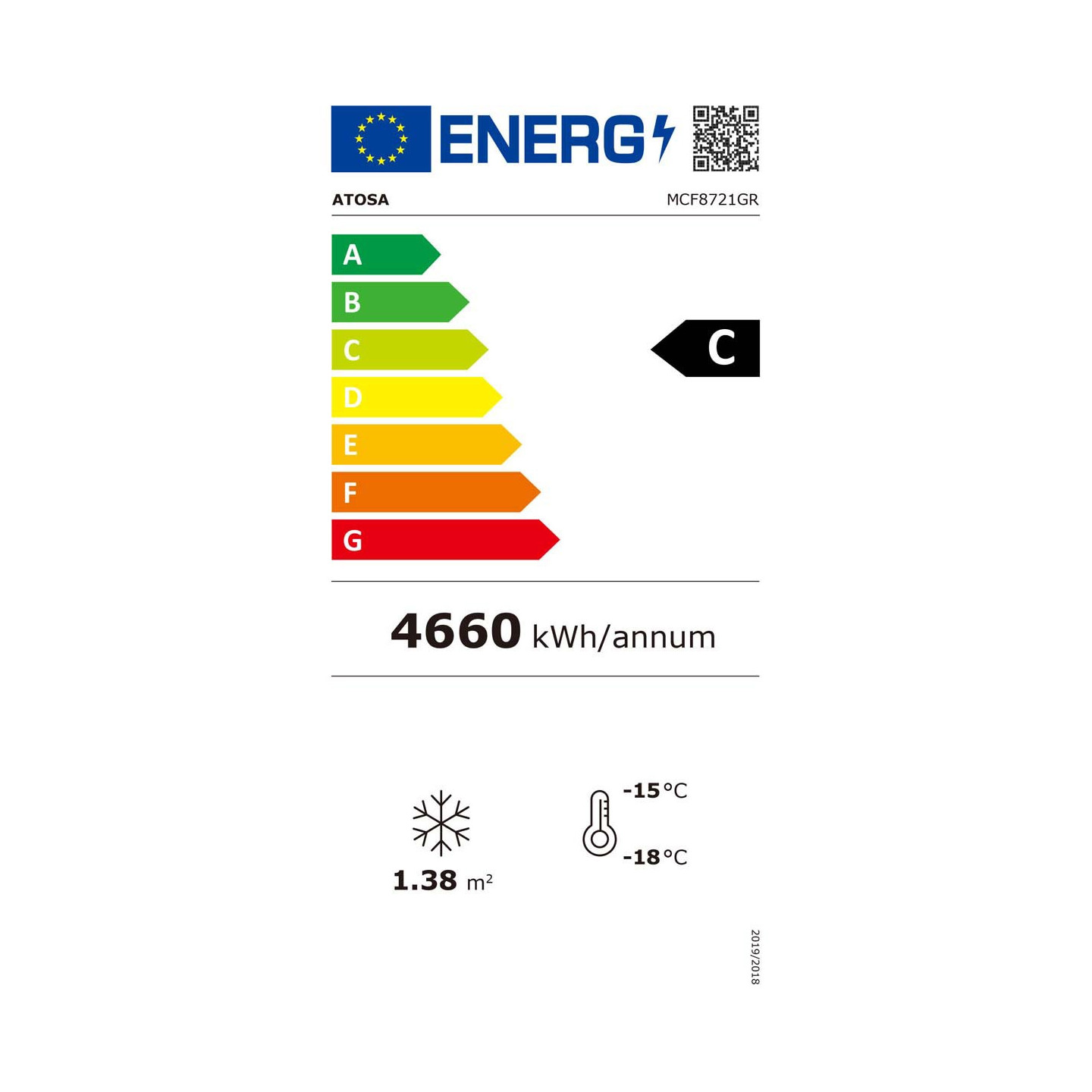 Armoire réfrigérée vitrée négative 1300L Noir Atosa-mondialchr.com