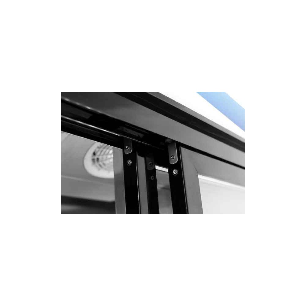 Armoire vitrée positive noire 1 portes MCF8727GR Atosa - mondialchr.com