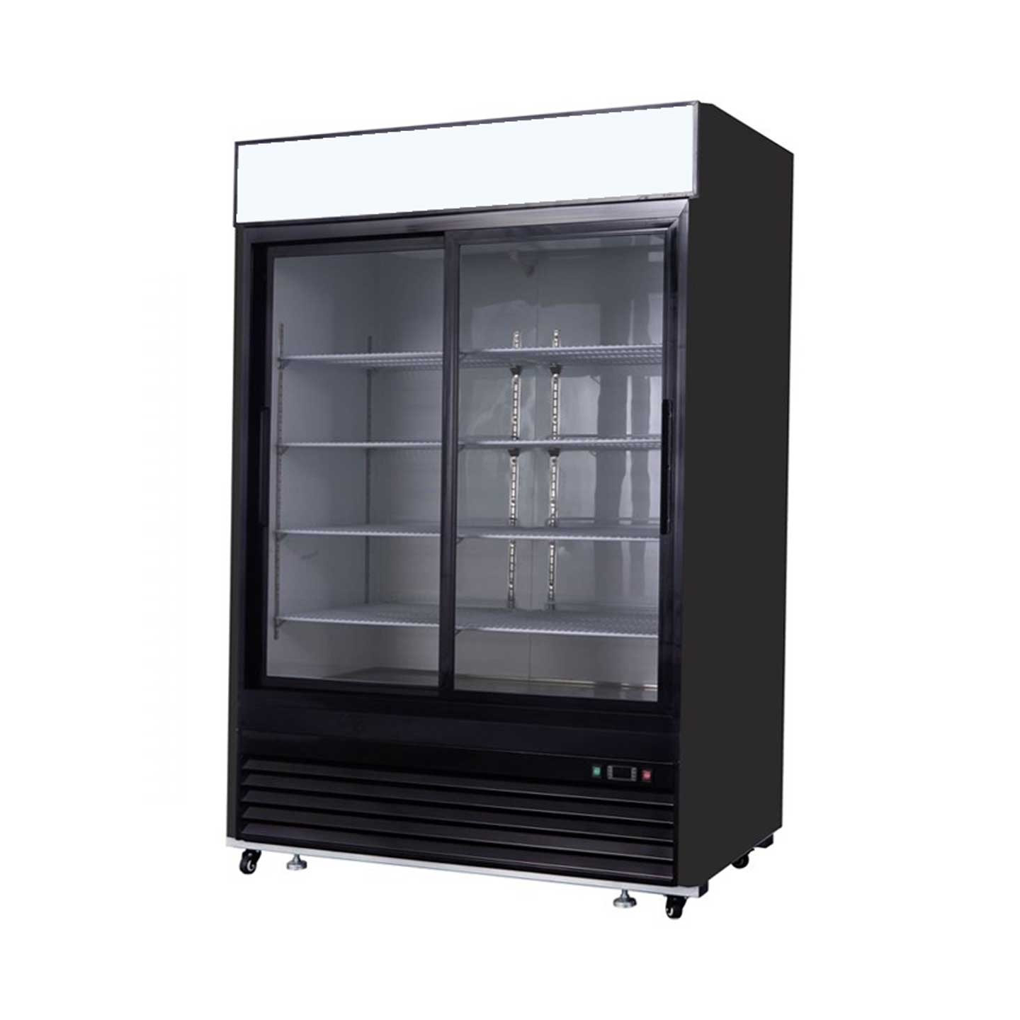 Armoire vitrée positive noire 1 portes MCF8727GR Atosa - mondialchr.com