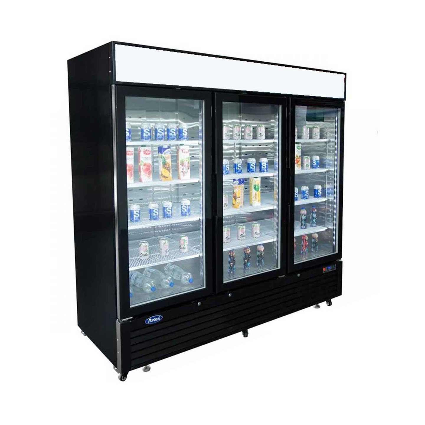 Armoire réfrigérée vitrée positive 2050L Noir MCF8724GR Atosa-mondialchr.com