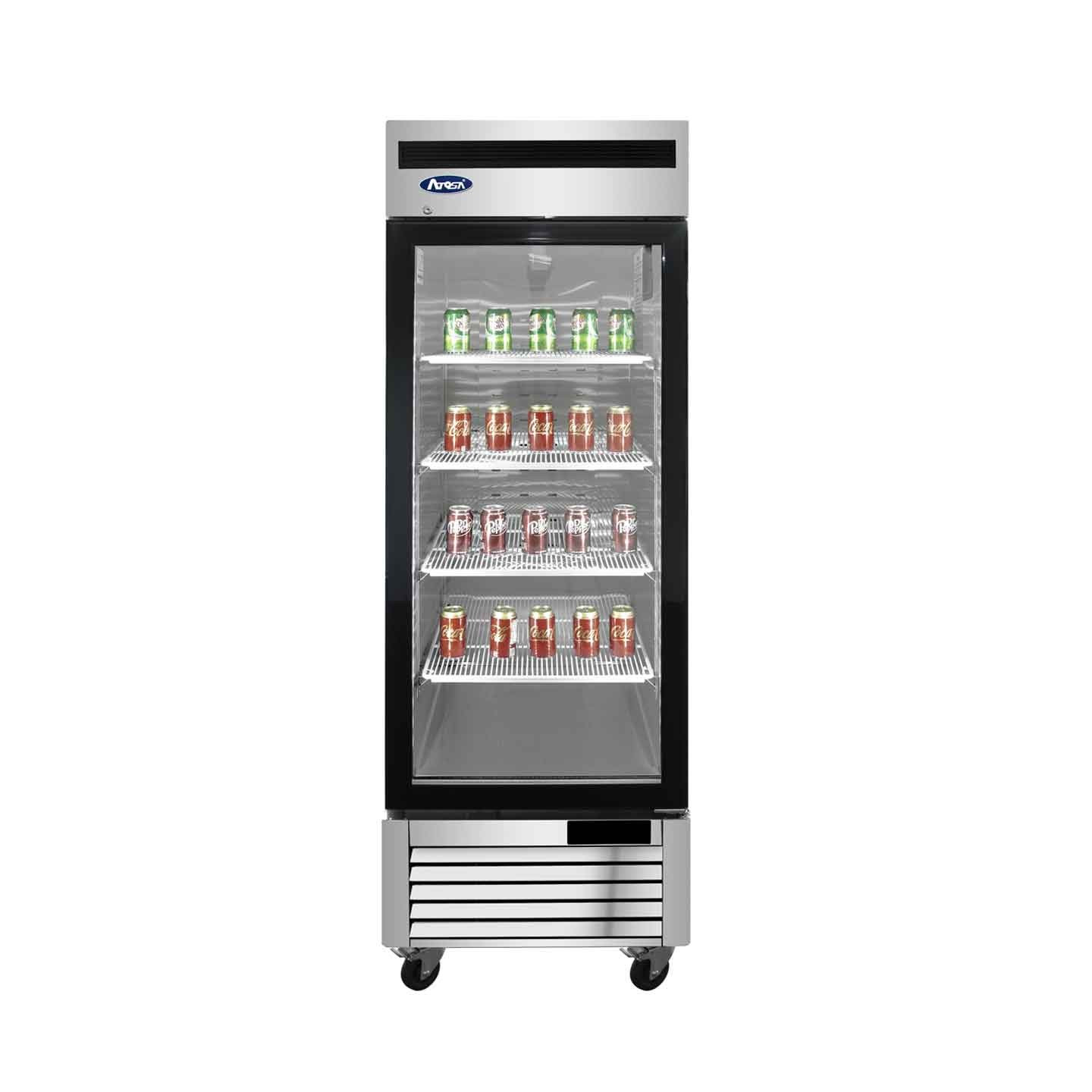 Armoire réfrigérée vitrée négative 610L inox Atosa-mondialchr.com