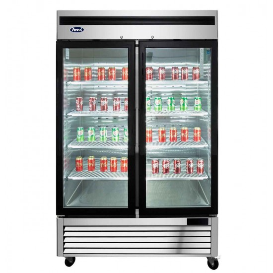 Armoire réfrigérée vitrée négative 1300L inox Atosa-mondialchr.com
