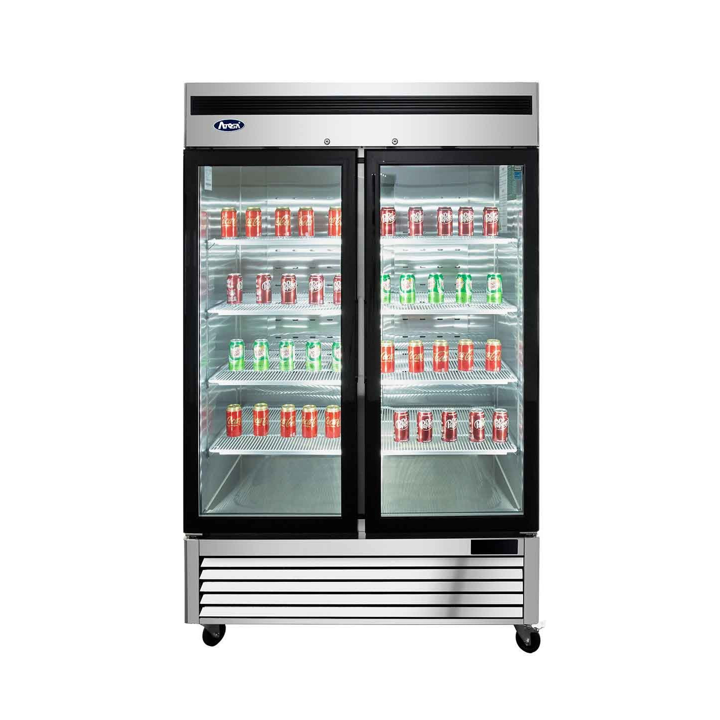 Armoire réfrigérée vitrée négative 1300L inox Atosa-mondialchr.com