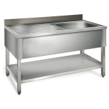 Plonge inox 1 bac 1400x700 mm avec égouttoir gauche