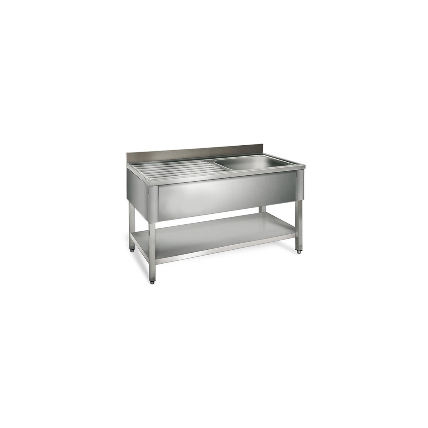 Plonge inox 1 bac 1400x700 mm avec égouttoir gauche