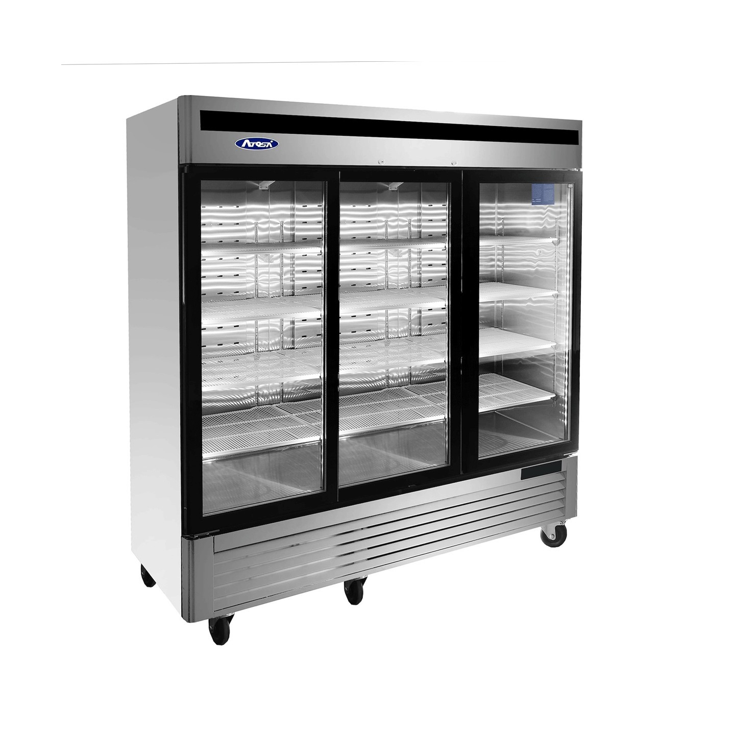Armoire réfrigérée vitrée positive 2050L inox Atosa-mondialchr.com