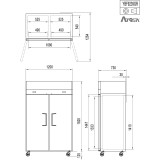 Armoire réfrigérée professionnelle compacte bi-température Atosa-mondialchr.com